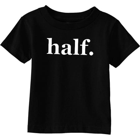

Custom Kingdom Baby Half. 6 Months Old Birthday Shirt for Half Birthday 1/2 Year Old T-Shirt (6 Months Black)