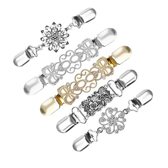 5 Pcs Retro Cardigan Clip Sweater Collar Clip Shawl Clips Dresses Shawl Clips
