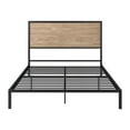 thumbnail image 3 of Modern Industrial Queen Platform Bed - Oak Finish, 3 of 5