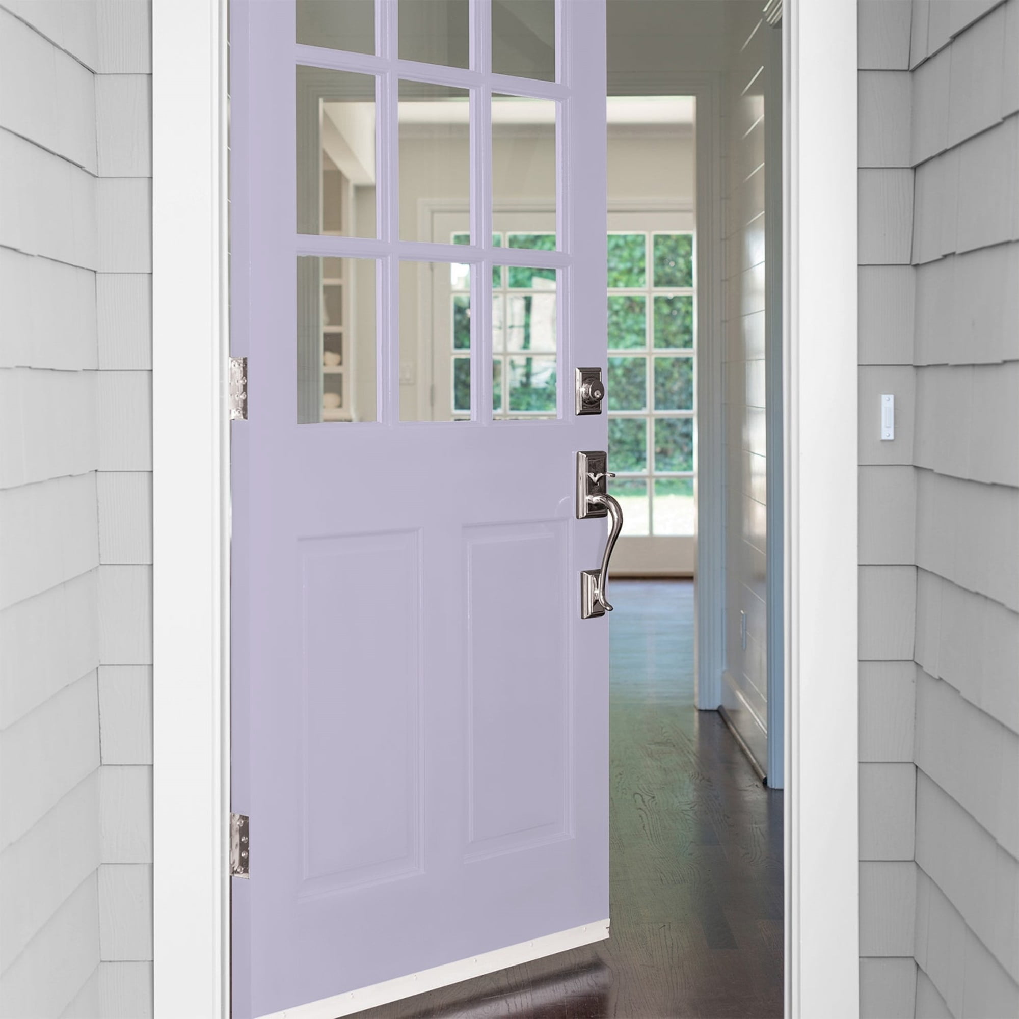 Glidden One Coat Wild Lilac / Purple Satin Exterior Paint with Primer, 5 Gallon