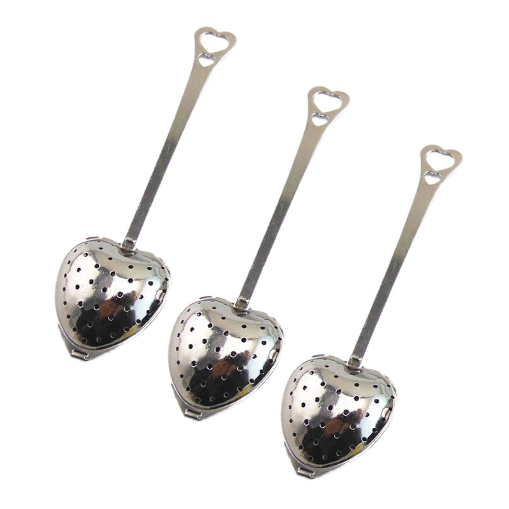 Heart Shape Stainless Steel Tea Infuser Spoon Strainer Steeper Handle Shower CA 