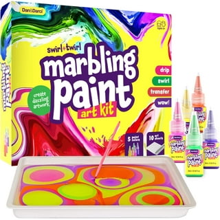 Eqwljwe Marbling Paint Art Kit for Kids - Arts and Crafts for Girls & Boys Ages 6-12 - Craft Kits Art Set - Best Tween Paint Gift Ideas for Kids