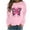 ZQR2-Pink, variant on VKOYWKM Womens Breast Cancer Shirts Breast Cancer Awareness T-Shirt Long Sleeve Pink Ribbon Graphic Tee Tops Fall Crew Neck Loose Fit Breast Cancer Pullover Sweashirt