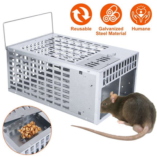 Humane Rat Trap, Chipmunk Rodent Trap That Work for Indoor and Outdoor