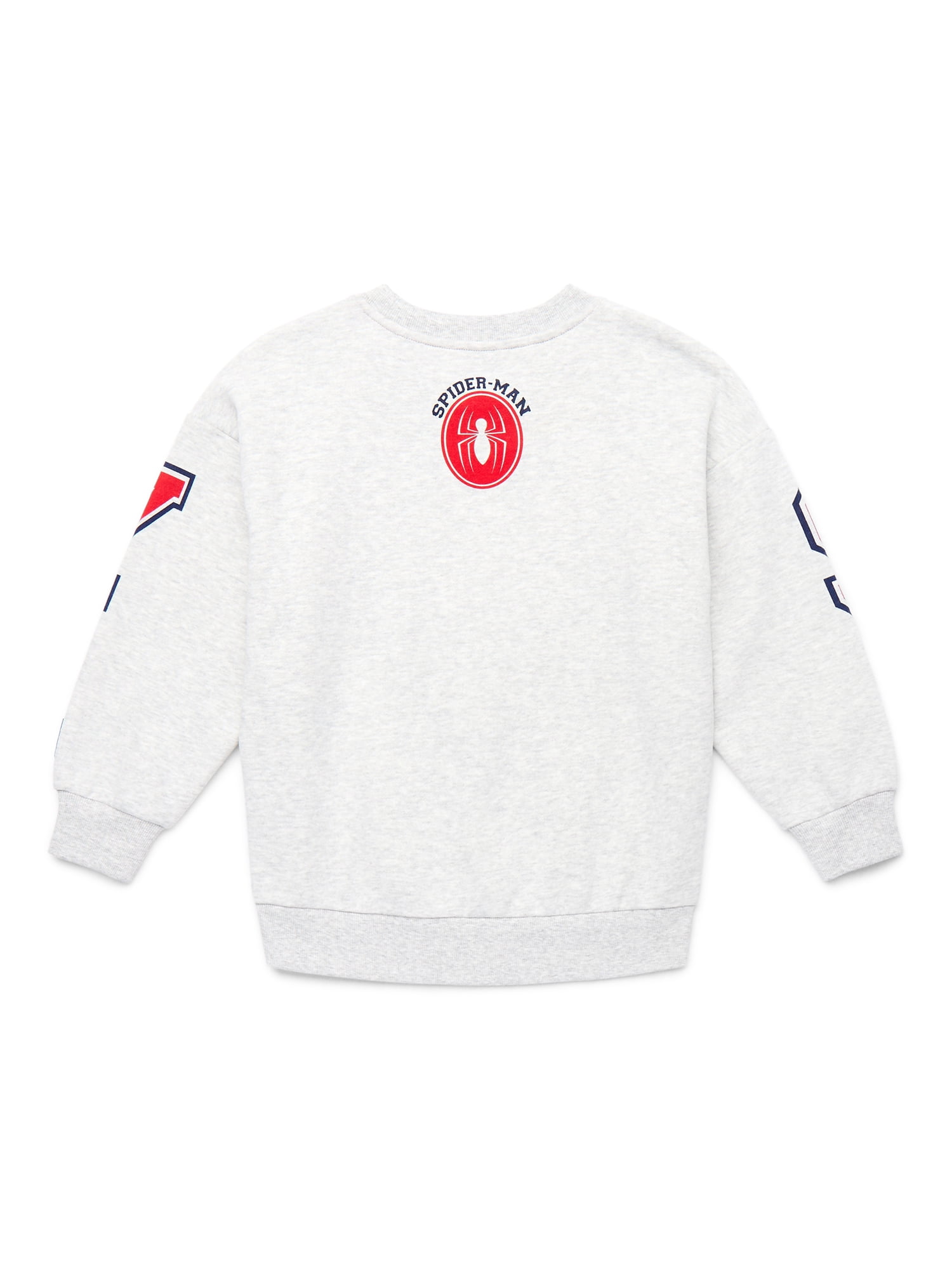 Spider-Man Boys Long Sleeve Graphic Crewneck Sweatshirt with Matching Short, 2-Piece Set, Sizes 4-12