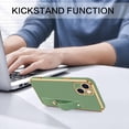 thumbnail image 6 of iPhone 13 Case, Phone Case iPhone 13, Slim Fit Soft TPU with Adjustable Wristband Kickstand Scratch Resistant Shockproof Protective Phone Cover for Apple iPhone 13 6.1 Inch 2021, Green Golden, 6 of 18