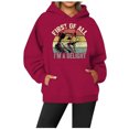 thumbnail image 2 of WEAIXIMIUNG Sweatshirts pour Femmes Grande Taille Sweat à Capuche Décontracté Col Rond Imprimé Animal Lettres Anglaises, 2 of 3