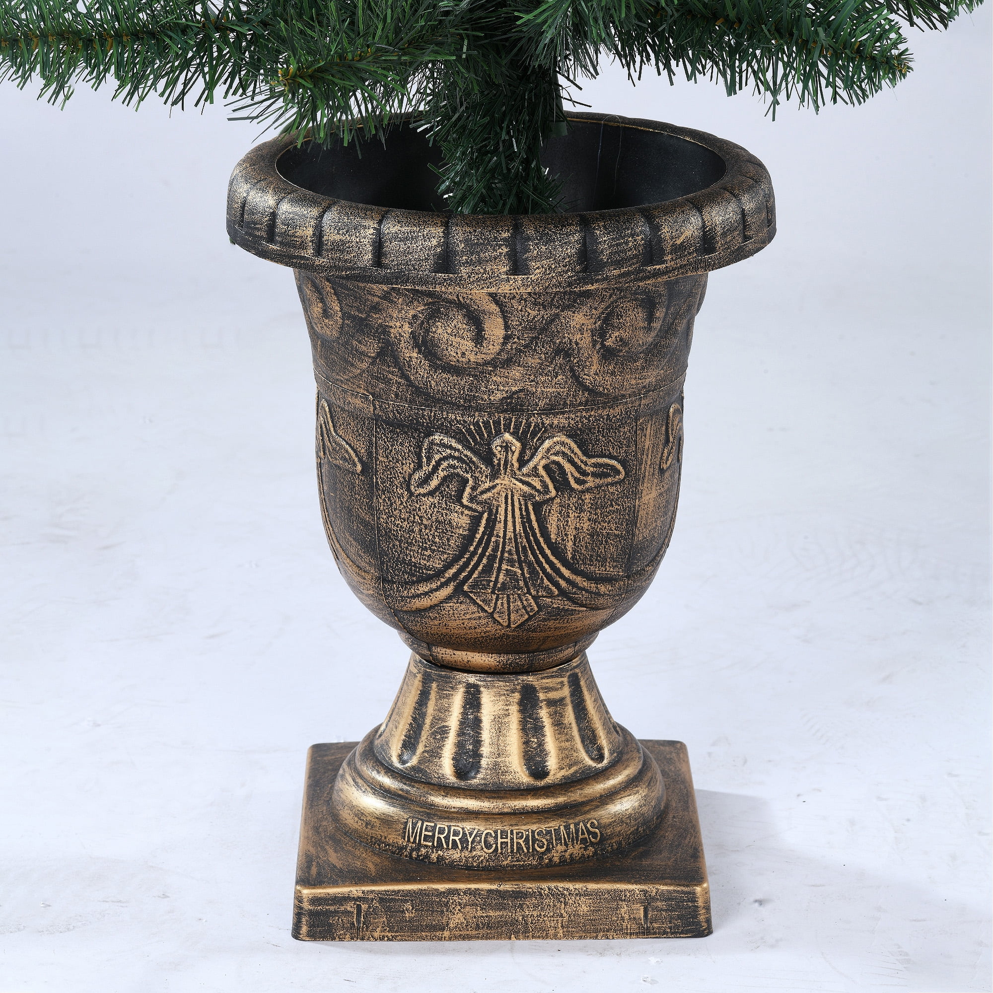 3.5' Pre-Lit Artificial Porch Christmas Trees with LED Lights, 2 Count, by Holiday Time