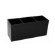 thumbnail image 1 of Organizador multiusos de 3 compartimentos, negro mate, 1 of 4