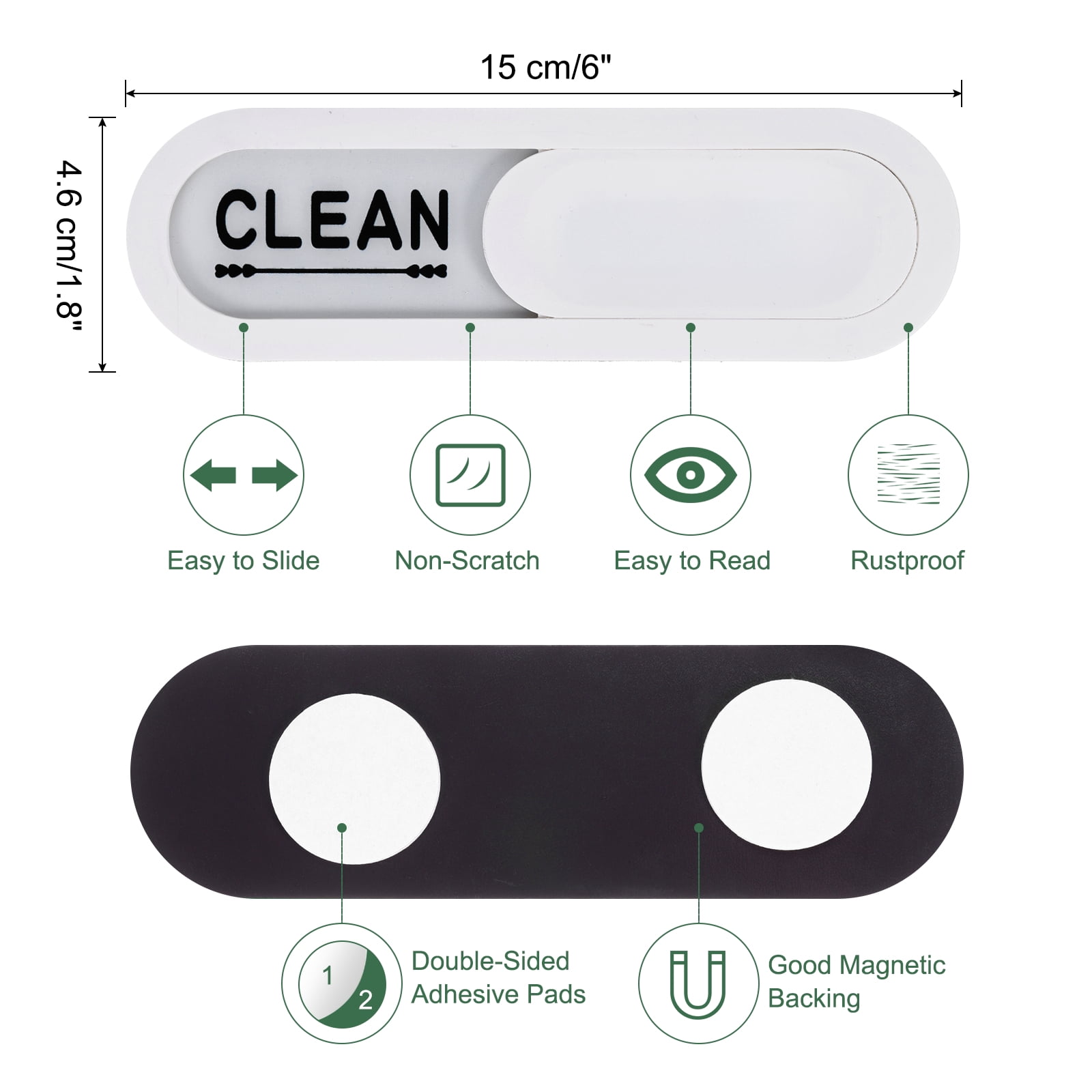 Unique Bargains Dishwasher Magnet Clean Dirty Sign Dishwasher Hotel Magnet White
