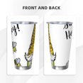 thumbnail image 3 of KLL Gnome Sweet Honey Print 40oz Stainless Steel Insulated Car Cup with Spillproof Lid - Keep Your Drink Hot or Cold on the Go-Straw Two-piece Set, 3 of 8