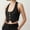 Black, variant on Elvqul Women's Vintage Halter Neck Denim Outerwear Vest, Cropped Sleeveless Jacket with Metal Button Down for a Stylish Casual Fitted Look