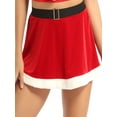 thumbnail image 4 of iEFiEL Womens Flannel Faux Fur Christmas Skirt Fancy Ball Dance Miniskirt Costume, 4 of 7