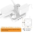 thumbnail image 3 of Power Strip TESSAN con 3 puertos USB, 4 salidas, cable de 1,5 m, color gris, 3 of 7