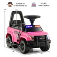 thumbnail image 4 of Costway 2-in-1 6V Kids Ride On  Car Toddler Push Car with Megaphone & Siren Pink, 4 of 10