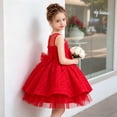 thumbnail image 4 of FYDUU Flower Girl Dress Wedding Guest Dresses Girls Birthday Party Dress Princess Dresses Formal Pageant Gown Elegant Tulle Dress 3-4 Years, 4 of 8