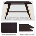thumbnail image 5 of Dining Table Set for 4, 5 Piece Mid-Century Table and Bench and 4 Faux Leather Dining Chairs for Home Kitchen Dining Room,Wood Kitchen Table Set for 4(Wenge), 5 of 7