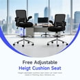 thumbnail image 3 of JONPONY 500 lbs big and tall office chair with W-Shape Thicken Cushion, ergonomic office chairs with Flip-up Armrests, Breathable Mesh Extended Desk chairs for adults, computer chair Black, 3 of 10