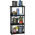 thumbnail image 2 of 24" x 12" x 48" 4 Shelf Light Duty Black Poly Shelving Unit, 2 of 2