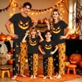 thumbnail image 7 of Matching Halloween Pajamas Set for Whole Family, Breathable Long Sleeve Halloween Family Pajamas with Flame Jack-o'-lantern Print, Fun Family Halloween Pajama Set Party, 7 of 7