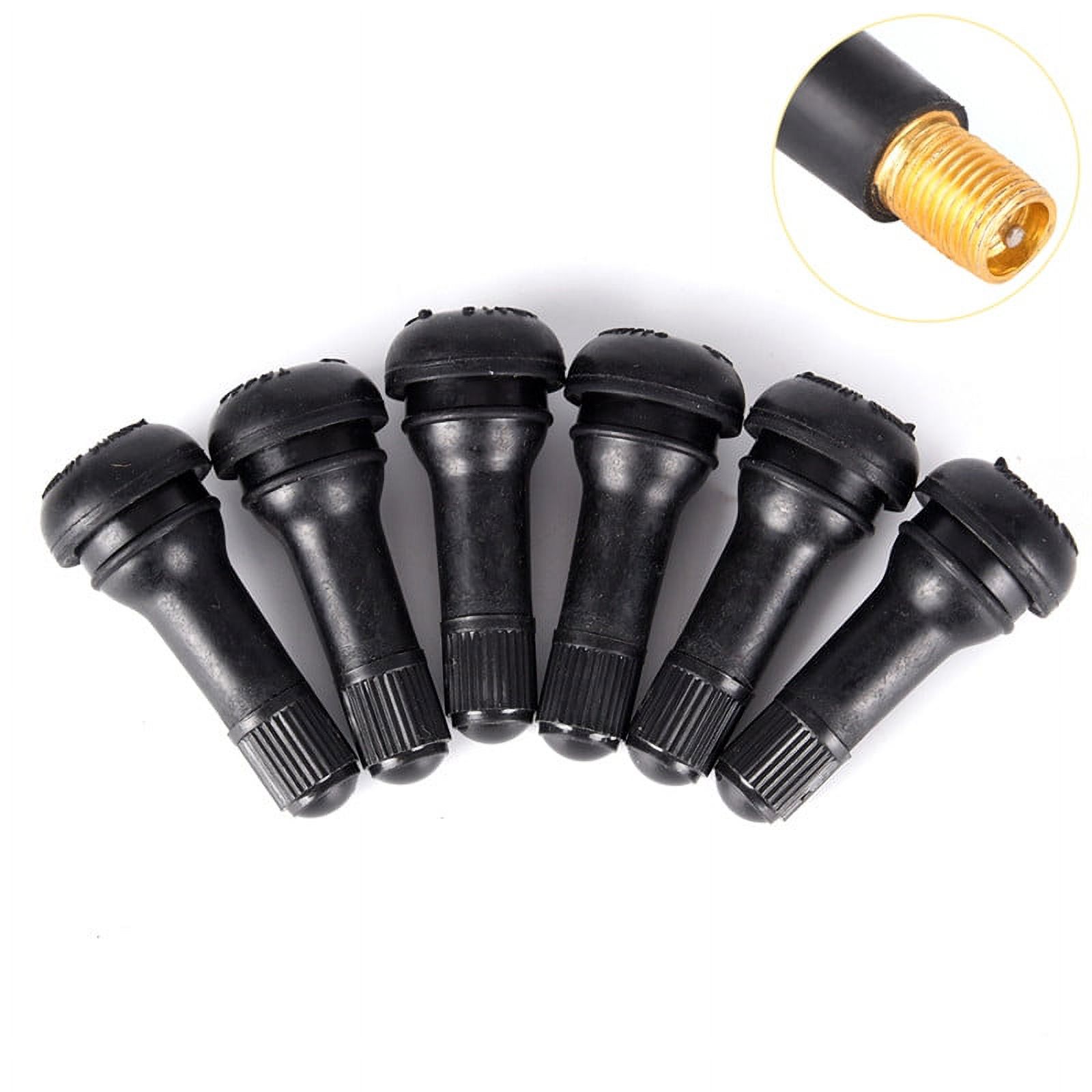 5PCs/set  Tubeless Car Wheel Tire Valve Stems with Caps Tyre Rubber Valves Dust Black