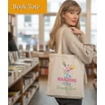 thumbnail image 3 of Aesthetic Tote Bag for Women Girls, Besties Coworker Gifts Tote Bag for Her, Medium Size with Inner Pocket, 3 of 6