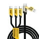 thumbnail image 5 of Cable De Carga Usb De Triple Conector Cargador Rápido Cable De Carga Duradero Para Teléfonos, Tabletas Y Más, 5 of 8