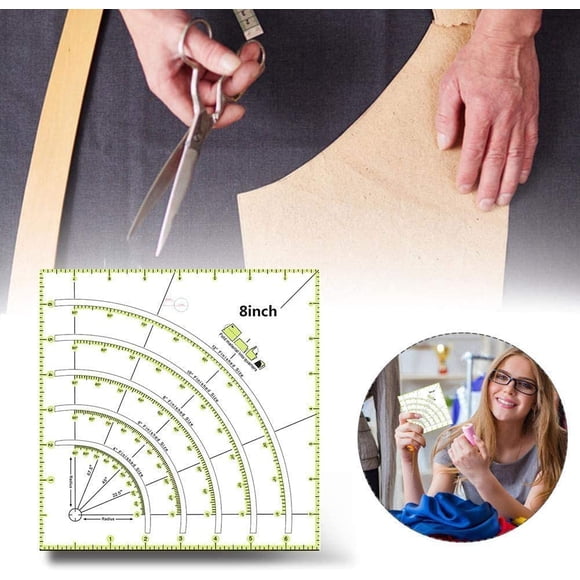 Arcs and Fan Quilt Circle Cutter Ruler Sewing Tool DIY Plastic Ruler Cutting Patchwork Ruler Sewing Handicraft ProdDEte Tool Good Gift Practical Design