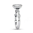 thumbnail image 3 of Solitaire Engagement Rings For Women | Center 8.5x6.5mm Radiant Cut Lab Created Moissanite Promise Ring in 14K White Gold Over Sterling Silver Jewelry Gift for Her, Ring Size 7.5, 3 of 6