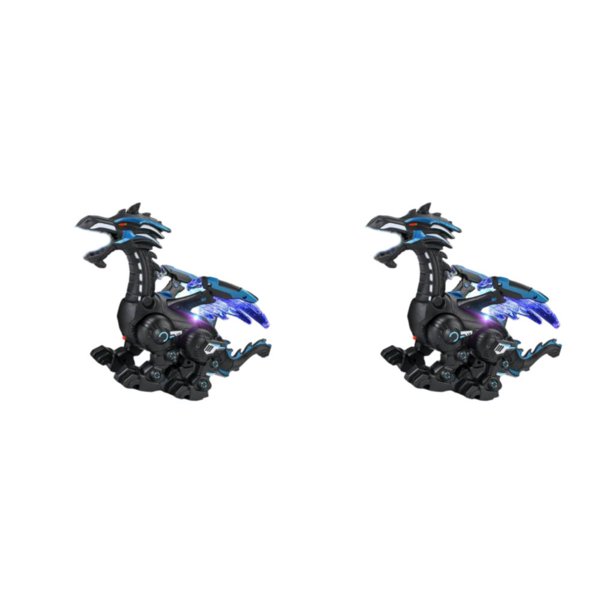 Tholdsy Walking Dinosaur Realista Control remoto Water Mist Spray Vacaciones Presente Negro 2piezas Negro
