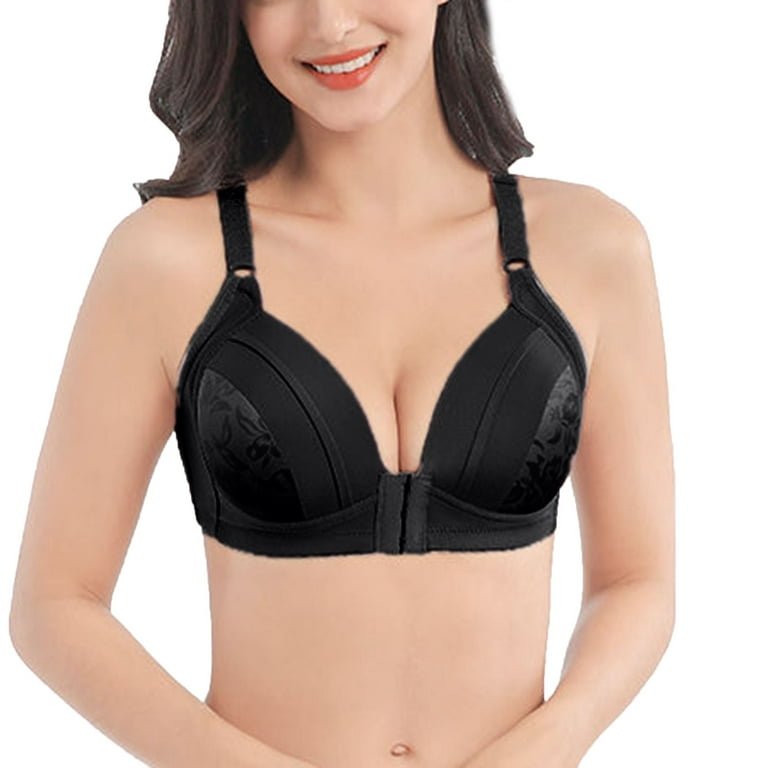 Aoochasliy Bras for Women Clearance Ladies Lace Chaming Comfortable  Breathable Anti-exhaust Printing Non-Wired Bra 