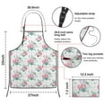 thumbnail image 3 of Pioneer Flower Floral Print Pattern Apron-Garden Aprons for Women with Pockets-Cotton Linen Waterproof Kitchen Cooking Gardening Aprons Adjustable for Kitchen,Cooking,BBQ and Salon 33x27 Inch, 3 of 5