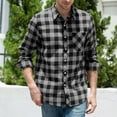 thumbnail image 5 of FDGIU Men's Flannel Shirt 2025 - Long Sleeve Button Down Plaid, Soft Fall Winter Casual Top, 5 of 7