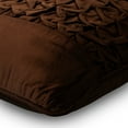 thumbnail image 2 of Throw Pillow Covers, Decorative Brown Designer Pillow Covers 16x16 inch (40x40 cm), Velvet Pillow Covers With Zipper, Solid Color, Knots, Textured, Modern Accent Pillow - Brown Knots, 2 of 3