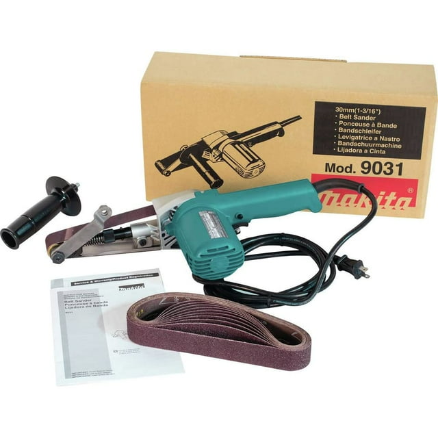 Lijadora de banda Makita 9031 2,9 x 53,3 cm para madera, metal y fibra de vidrio