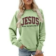 thumbnail image 2 of Christian Sweatshirts for Women 2025 Jesus The Way The Truth The Life Sweatshirt Long Sleeve Crewneck Pullover Tops, 2 of 5