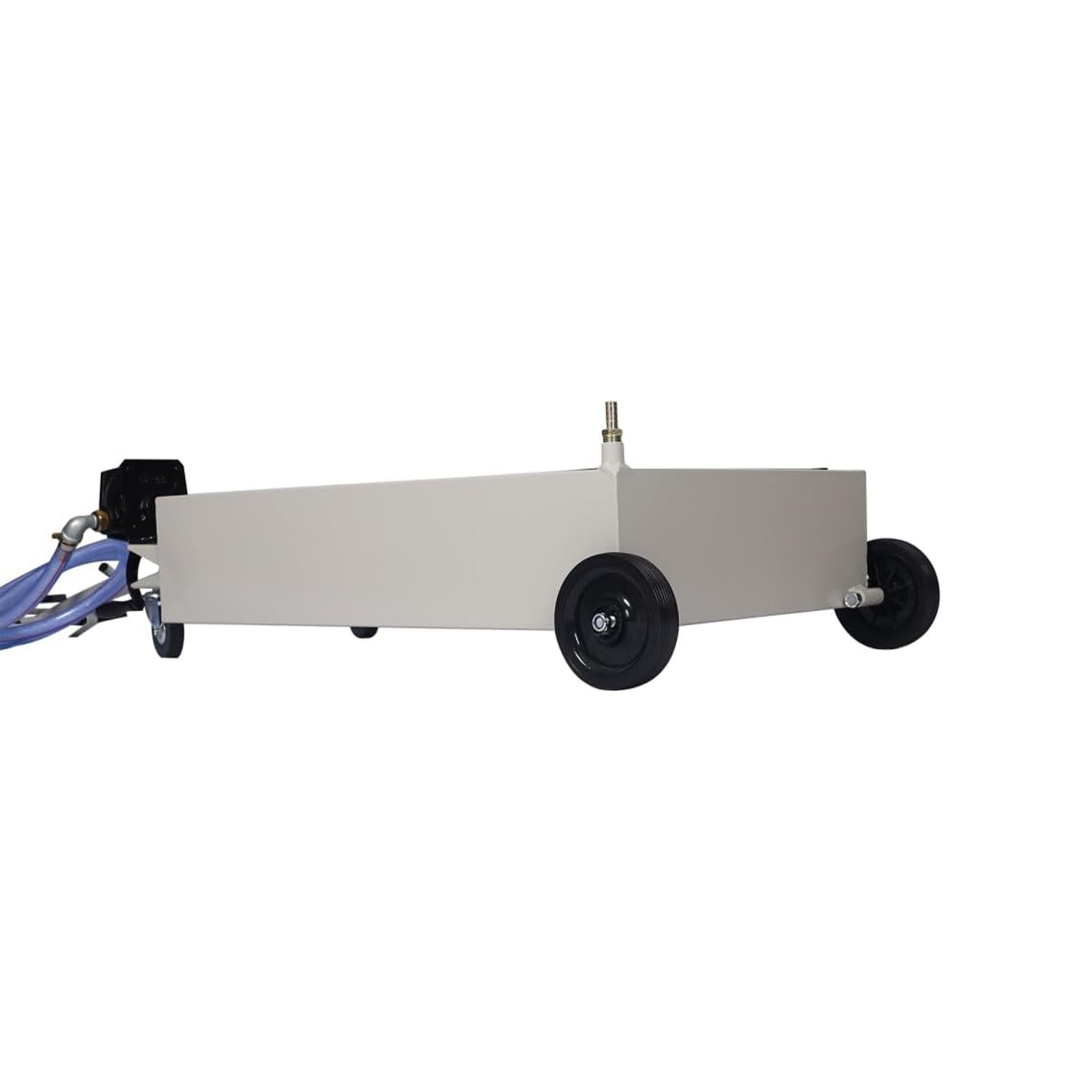 20 Gallon - Low Profile Oil Drain Pan, Oil Drain Pan with Manual Pump - Folding Handle, Heavy-Duty Mobile  Oil Drain Tank with Locking Wheels & Filter Screen for Easy Truck, SUV Oil Changes - Grey