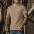 thumbnail image 2 of Rrunsv Mens T Shirt Men's Loose Fit Short Sleeve T-Shirt Cotton Crew Neck Soft Fitted Tees Khaki,XXXL, 2 of 4
