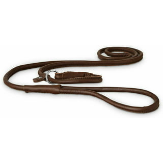 Genuine Leather Dog Leash 7 Foot Long 1/2 Inch Wide Dog Training Leash Lead  Strong Durable Dog Slip Lead - Myakat