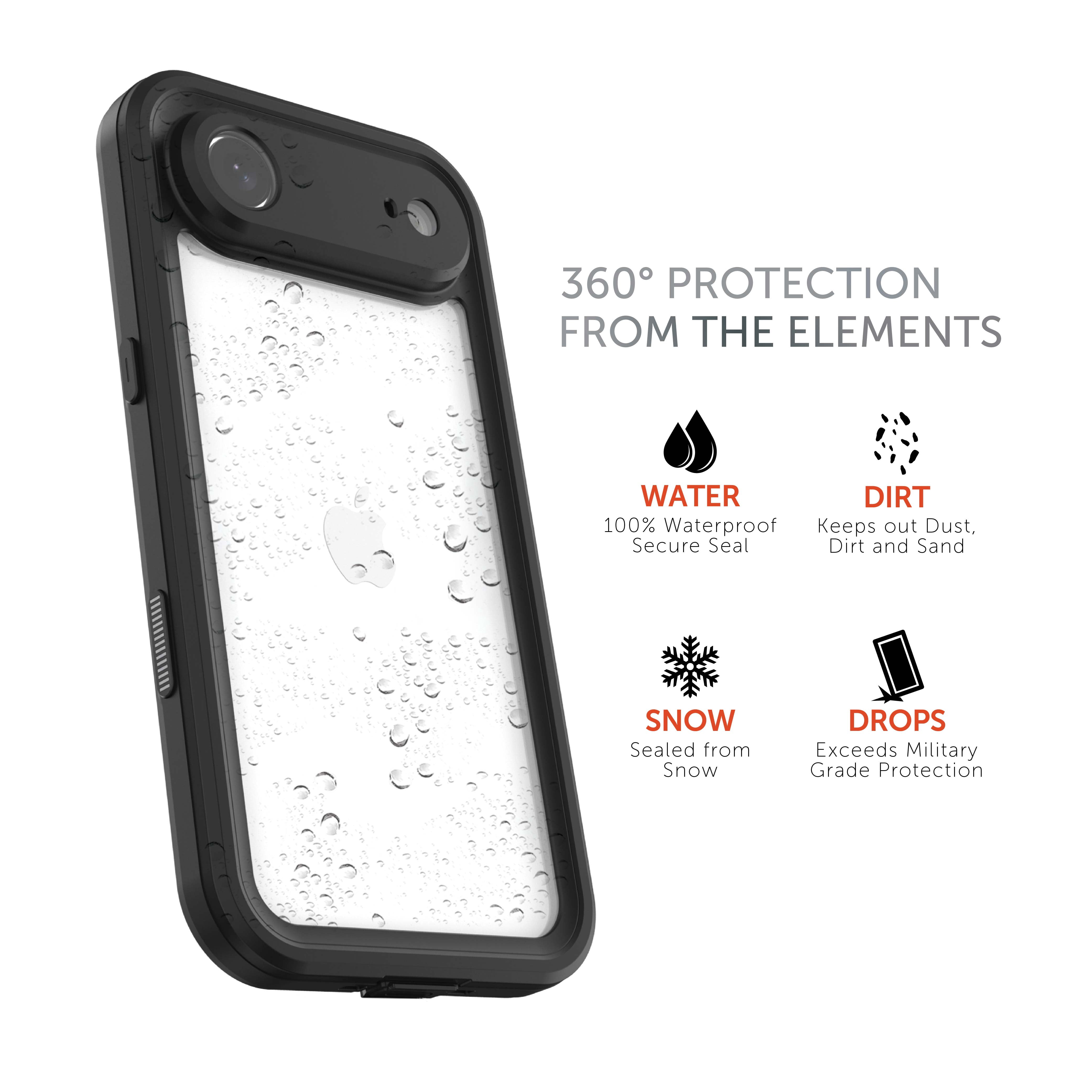 Body Glove Tidal Waterproof Phone Case for iPhone Air - Black/Clear