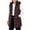 Brown, variant on Sevevn Girls Boys Long Puffer Vest with Hood Sleeveless Quilted Padded Gilet Kids Zip Up Warm Outerwear Waistcoat