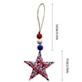 thumbnail image 2 of Fridja 1 Pieces Patriotic Ornaments 4th of July Star Ornaments Hanging Star Flag Day Ornament Independence Day Decorations for Home Party Indoor Outdoor Decor (70mm), 2 of 9