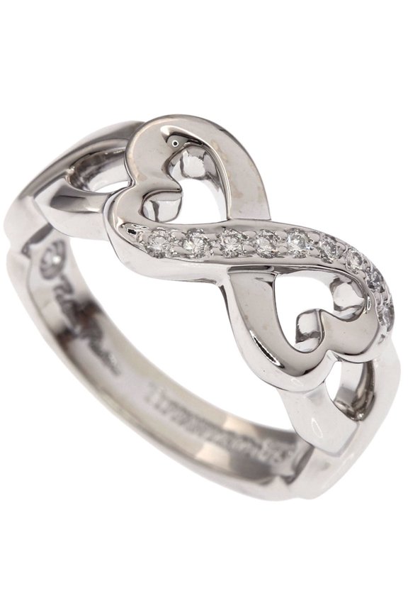 Pre-Owned Tiffany & Co. Loving Heart Diamond Ring, 18K White Gold, Women's.