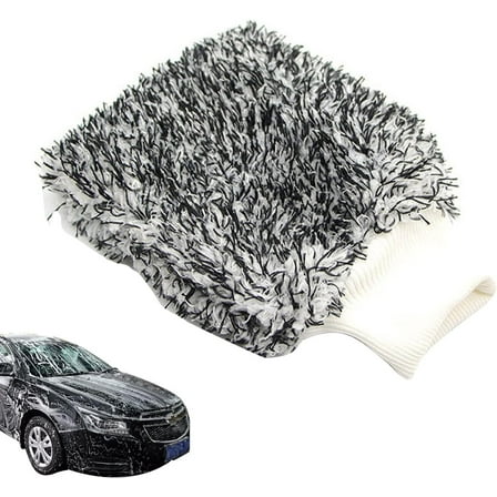 Microfiber Wash Mitt for Cars, Double-Sided Car Wash Mitt Chenille Microfiber, Microfiber Washing Gloves, Holds Tons of Sudsy Water for Effective Washing, Machine Puissance