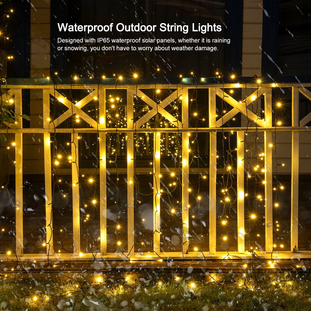 RESNICE 100FT Solar String Lights for Outside 300 LED High Bright Outdoor Waterproof Solar Powered String Lights with Remote for Tree Garden Backyard Patio Porch