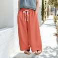 thumbnail image 2 of XQYLOS Girls Wide Leg Casual Pants Side Slit D𝖱awstring Elastic Waist Flowy Track Pants Breathable 𝖲tretch 4-14 Years Lightweight Lounge, 2 of 6