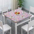 thumbnail image 3 of Colorful Cartoon Unicorn Pattern Square Fitted Tablecloth with Elastic Edge,Square Table Cover,Washable Elastic Table Cover for Home Kitchen Party Decor 34"x34", 3 of 6