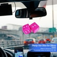 thumbnail image 2 of HUGFEGWE Car Interior Hanging Fuzzy Dice - Mirror Hanging Couple Fuzzy Plush Dice | Auto Rear Mirror Plush Pendant | Lorry Rear View Mirror | Colorful Heart Embroidered Fuzzy Plush Dice CJB91-4563, 2 of 7