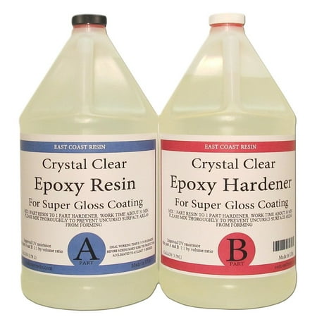 Arabesque Clear Crystal Gift - EPOXY RESIN 2 Gal kit CRYSTAL CLEAR for Super Gloss Coating and Table Tops