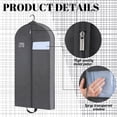 thumbnail image 4 of Abaima 2 Pack 60'' Garment Bags for Travel, 4" Gusseted Foldable Garment Bags for Hanging Clothes, Heavy Duty Dress Suit Bag with Pockets, Waterproof Garment Bags for Shirts, Coats, Dresses, 4 of 7